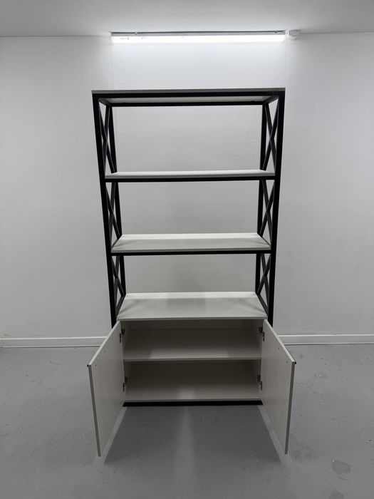 Усиленный стеллаж с тумбой в стиле лофт (бесплатная доставка)