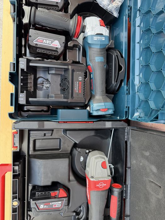 Milwaukee , Bosch polizor pe acumulator