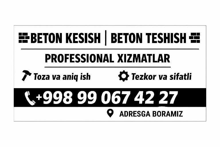 Beton teshish va kesish
