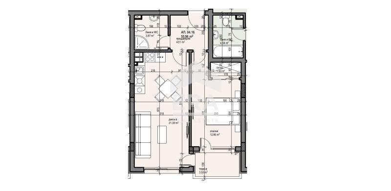 Продава се Двустаен апартамент в Банкя - 62 кв.м за 1029 €/кв.м - Снимка #2