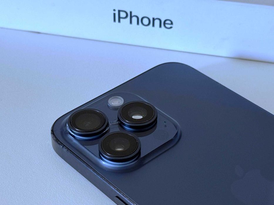Бартер! iPhone 15 Pro Max Blue Titanium (Син) 82% Батерия.