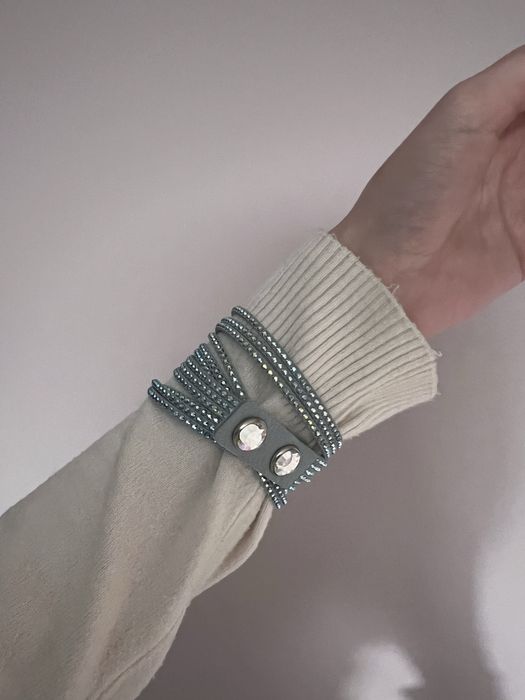 Велурена гривна/чокър Swarovski