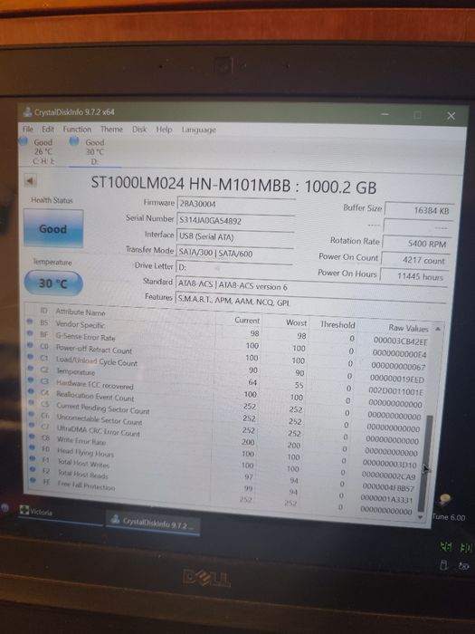 Hdd laptop Samsung 1tb 100%