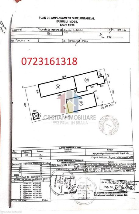 Teren+casa batraneasca 261 mp deschidere 10 m Brailita Pisc Stadion