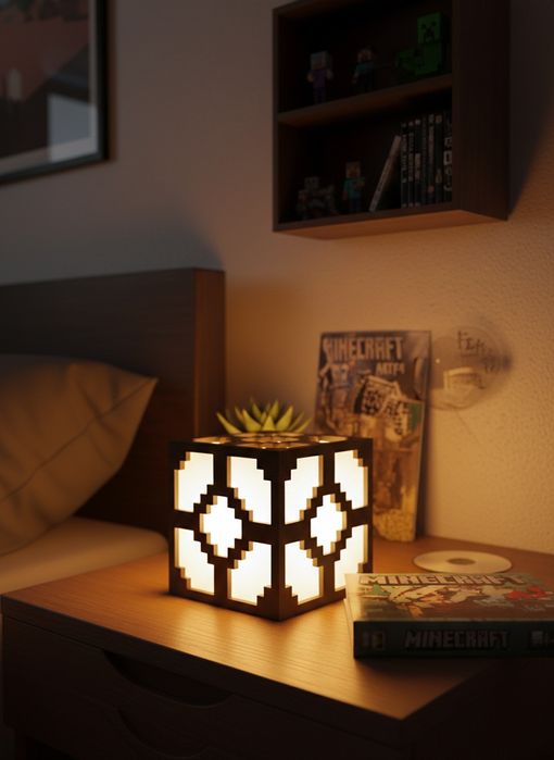 Светильник ночник Minecraft [Редстоун-руда]