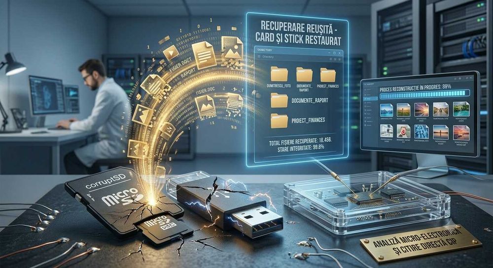 Recuperare Date Card, HDD, SSD, USB, Poze, Video, Documente Pierdute