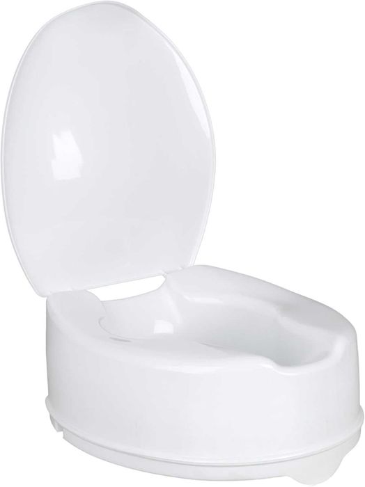 Inalțător scaun de toaletă 15 cm Alb
