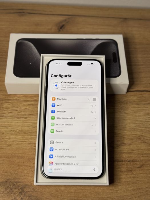 iPhone 15 Pro Max 512 GB Black Titanium 95% impecabil full box + husa