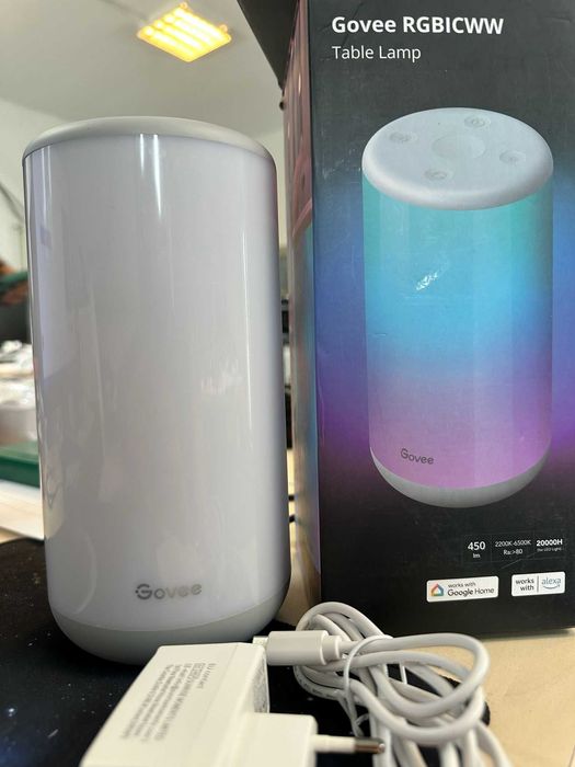 Lampa LED inteligenta Govee Aura Smart H6052 RGBWW, Wi-Fi, sincronizare muzica, lumina alba si colorata, 350 lm, compatibi Alexa/Google Assistant,1280