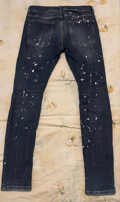 Blugi skinny betshka cu pete albe 40