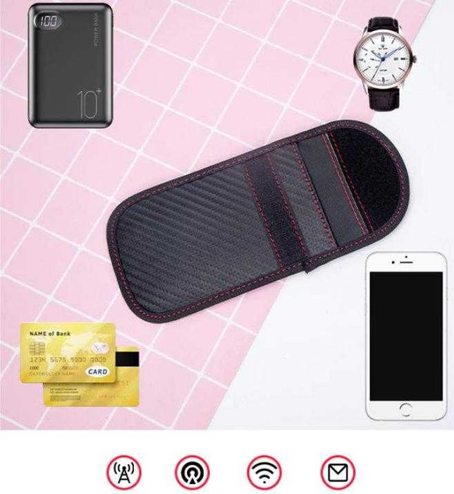 Портфейл Моден Калъф за ключове с RFID защита – Карбон дизайн