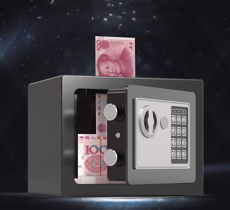 Mini сейф / Uy va ofis / Kod + Kalit / Metall / Barmoq izi / Smart