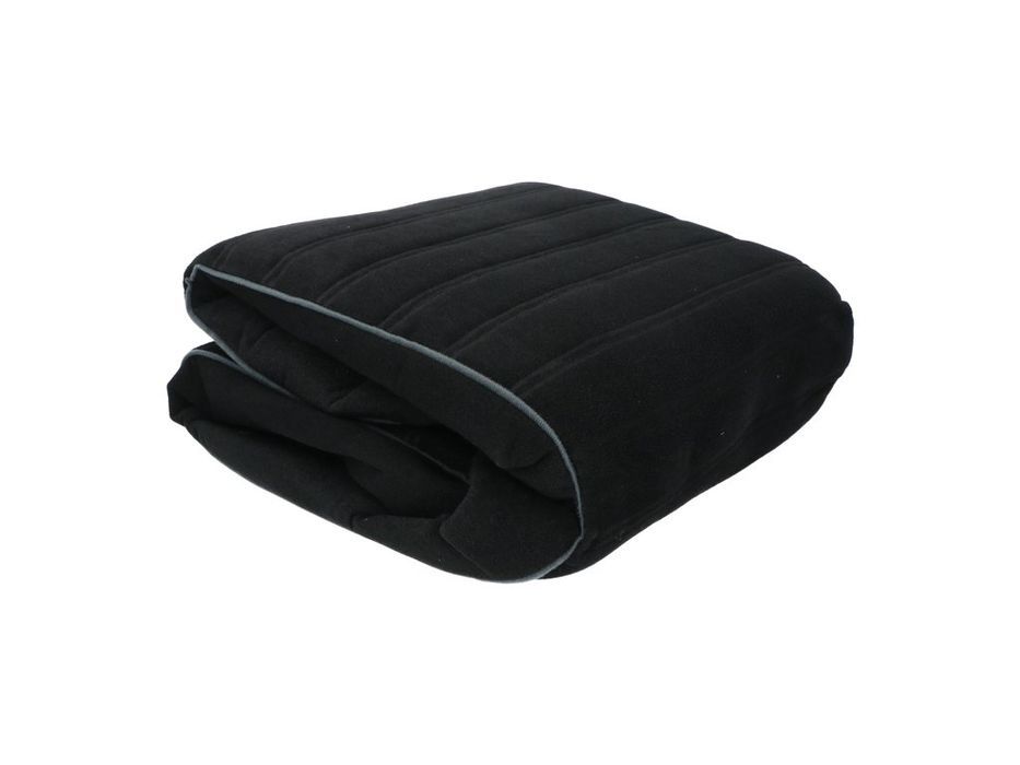 Huse scaune auto fata Carpoint Velour, set universal 4 piese cu huse tetiere, compatibile airbag lateral, negru/gri