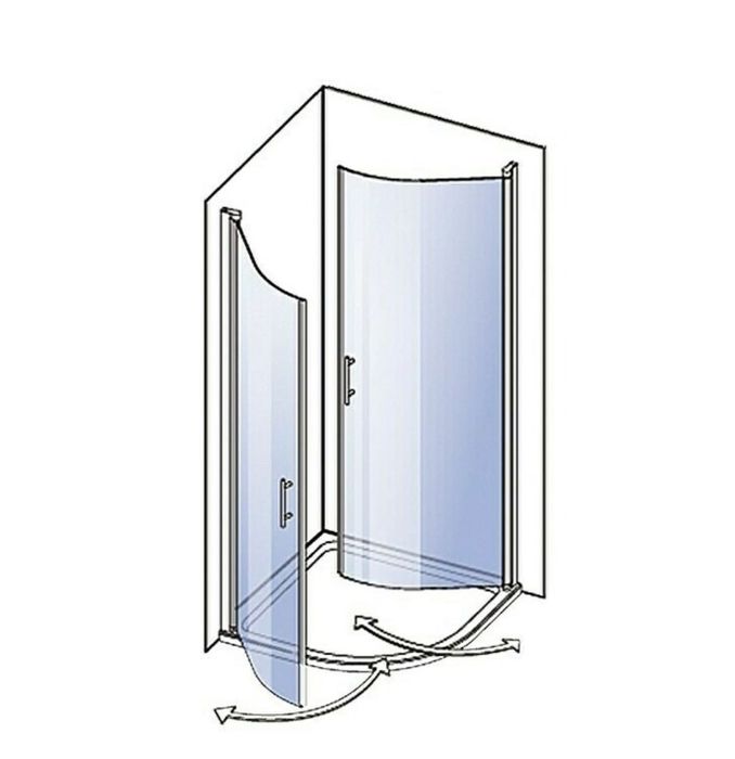 Душ кабина овална Camargue BAUHAUS - 86х86 6 мм термозакалено стъкло