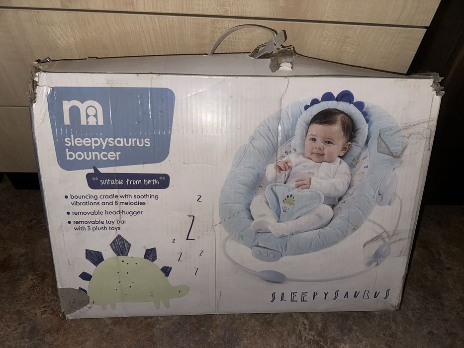 Шезлонг детский mothercare sleepysaurus