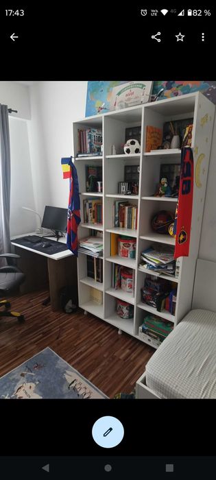Camera de tineret , pat, biblioteca,comoda ,birou