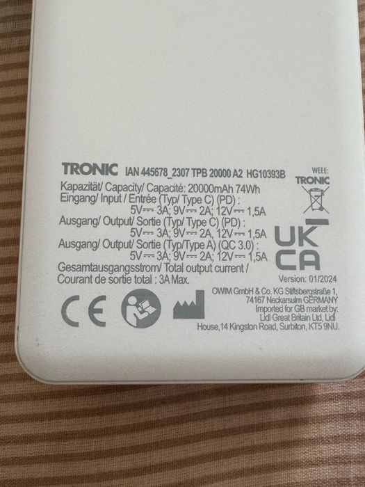 Baterie externa Tronic