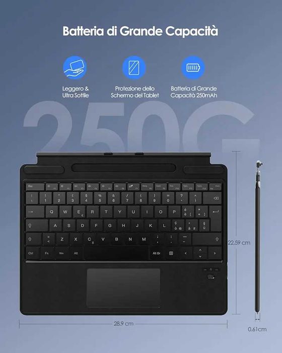 Qulose Surface Pro Keyboard Microsoft Surface Pro 8/Pro 9/Pro X/Pro 11