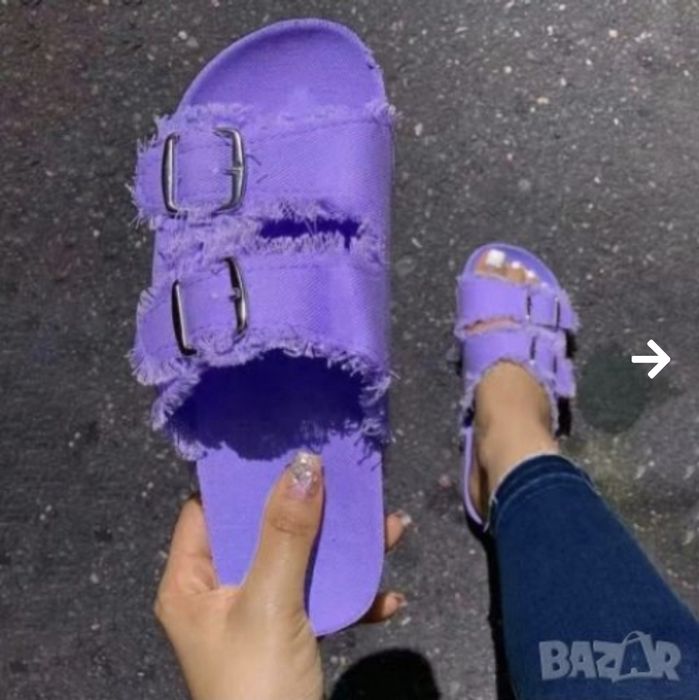 Нови чехли лилав цвят