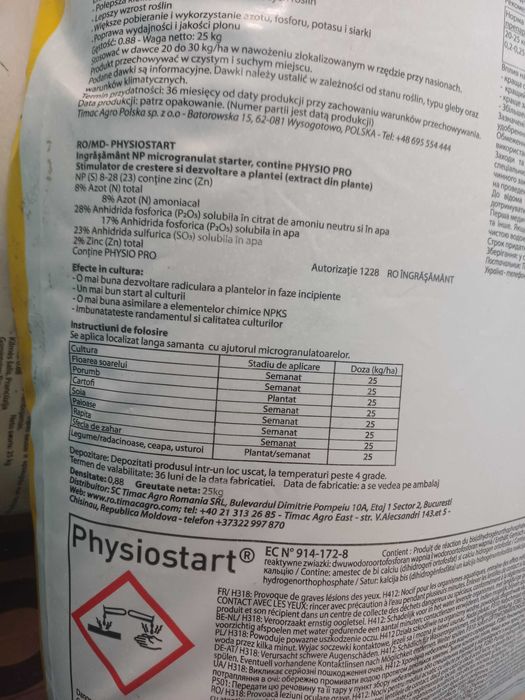 Vand ingrasamant starter Physiostart
