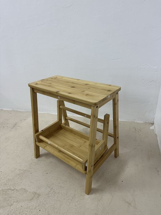 Сгъваема бамбукова табуретка, стълба с 2 стъпала COSTWAY