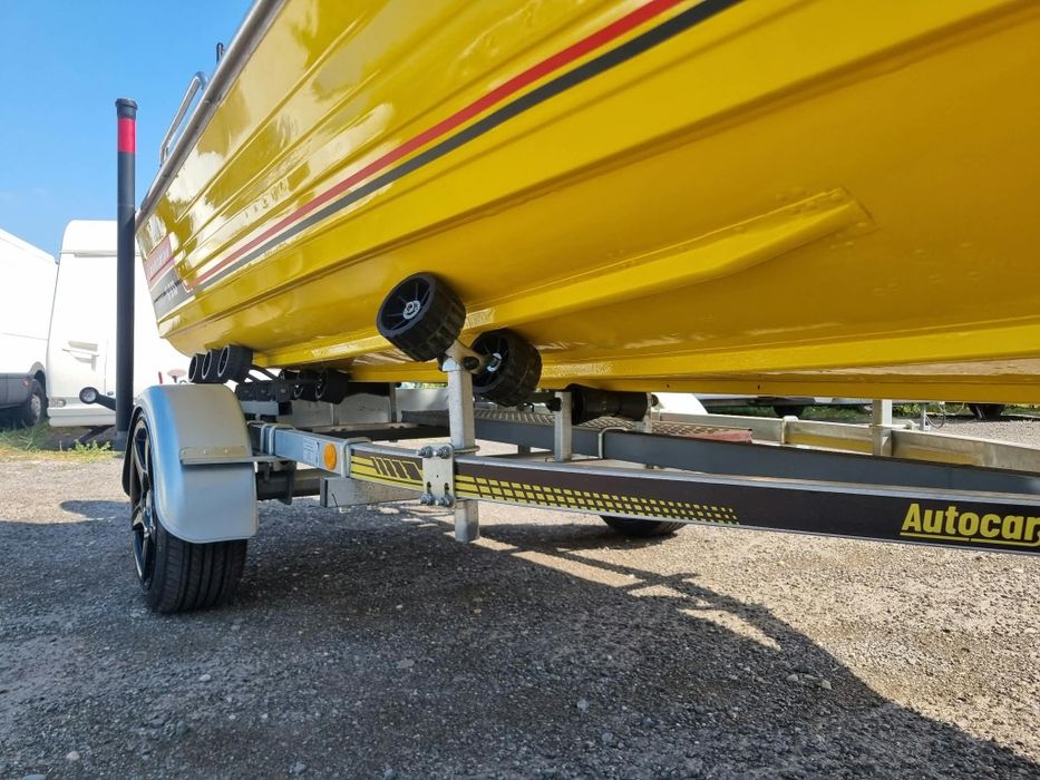 Barca Canadian 440x160 aluminiu + Suzuki 20 CP + Peridoc + Sonar + Elker 100ah 12v
