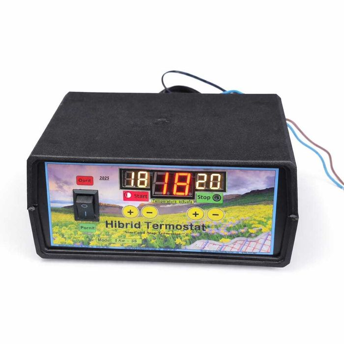 Hibrid Termostat Digital Start and Stop (SS) 5KW Negru