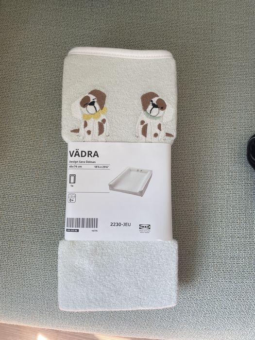 VÄDRA Husă saltea copii, alb, 48x74 cm