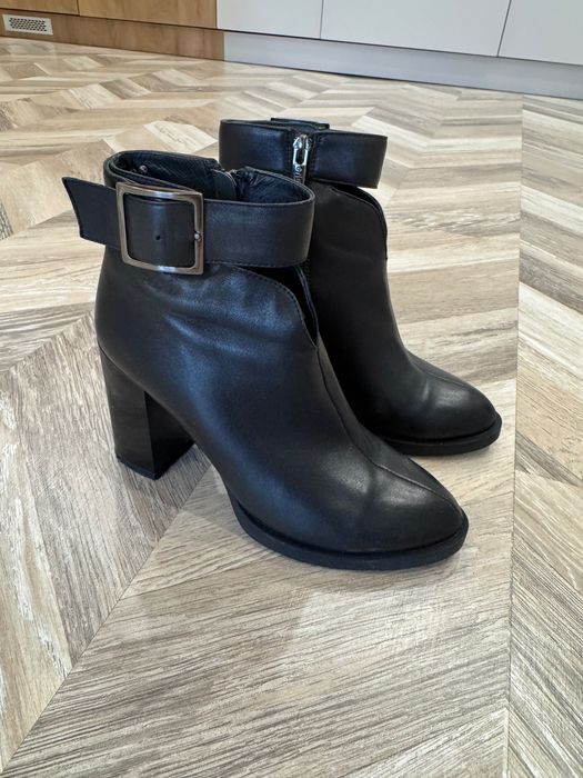 Ботильоны кожаные