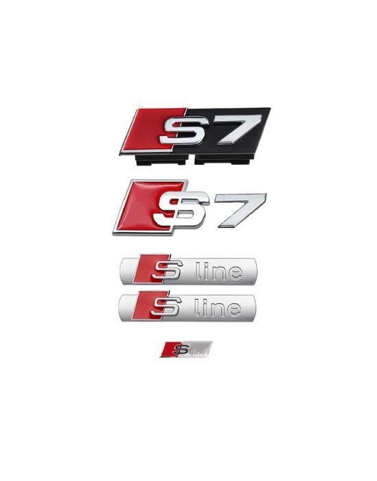 Set embleme S7 / Sigla / Stema / Sticker / Ornament AUDI S line sline