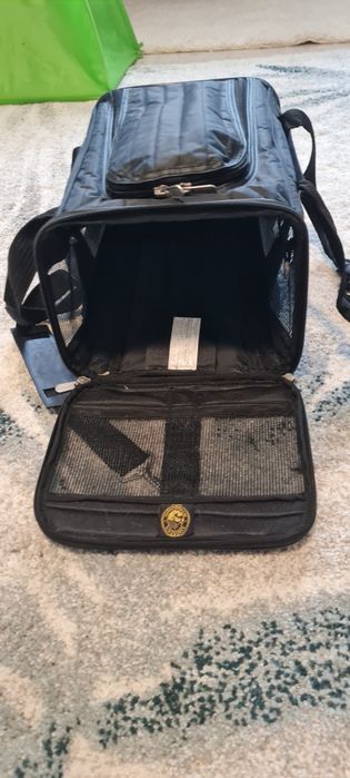 Cusca/Geanta pliabila  transport pisici omologata IATA pentru avion No