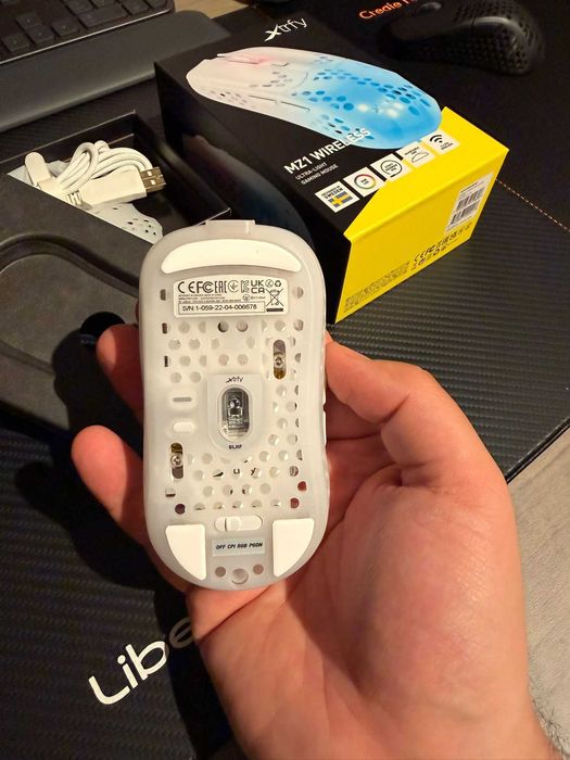 Mouse gaming Xtrfy MZ1 Wireless RGB White