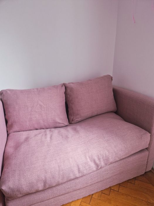 Canapea extensibilă roz pudrat