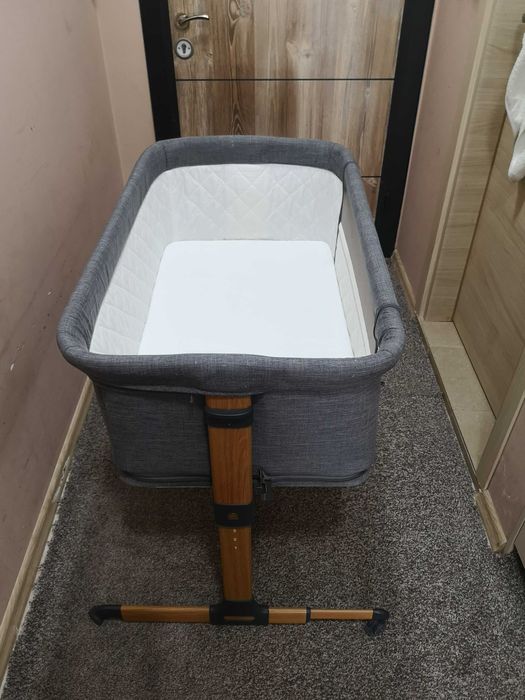 Детска кошара за спане и игра Chipolino Мама и Аз 2 в 1 (графит)