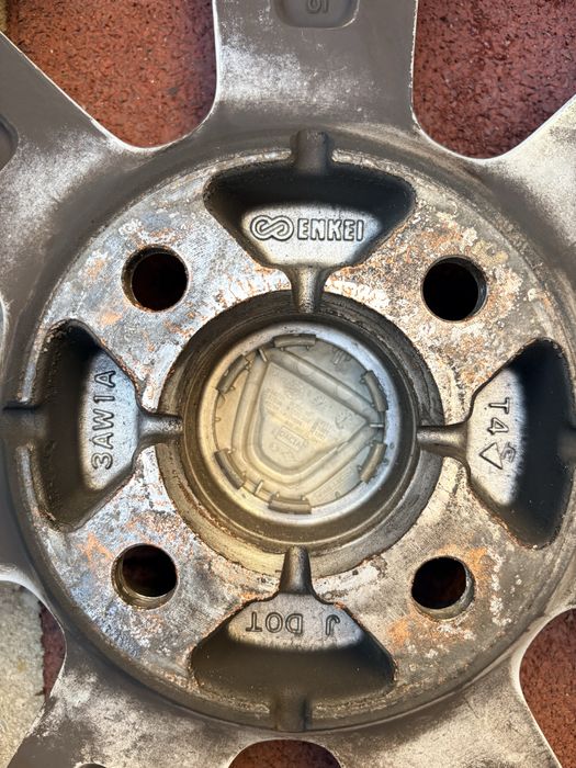 Jante aliaj ENKEI 4x100 ( Set x4 ) cu anvelope aproape noi Debica 195/65/15 Dacia Logan