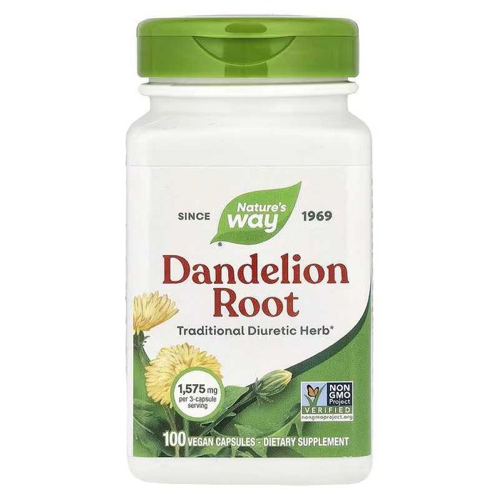 Nature's Natures Way Dandelion Root корень одуванчика 100 капсул