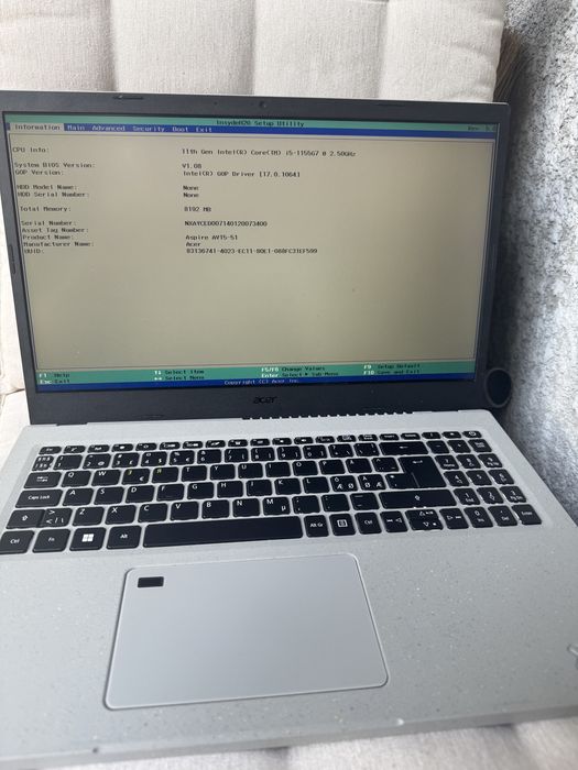 Laptop Acer Aspire Vero AV15-51 cu procesor Intel® Core™ i5-1155G7