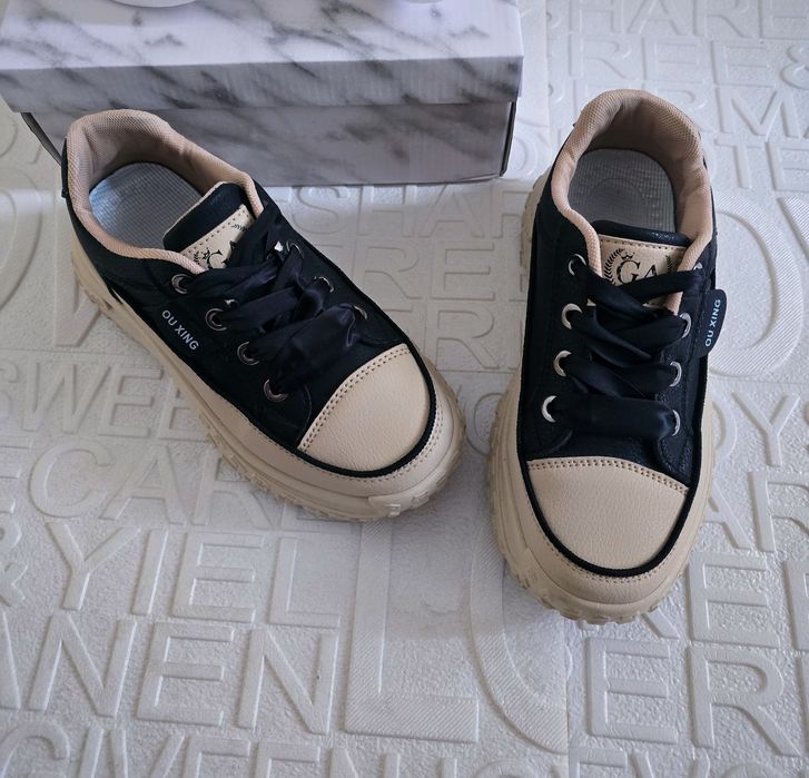 Дамски маратонки кецове с висока подметка