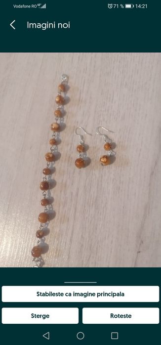 Set bratara și cercei argint