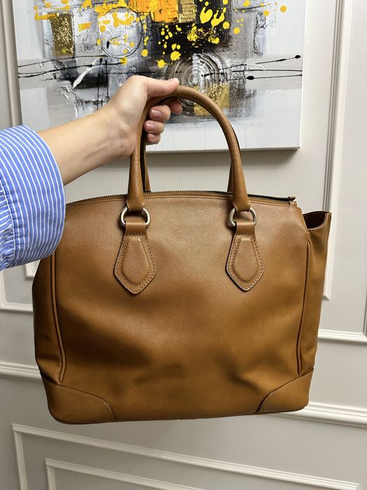 Кожаная сумка коричневая