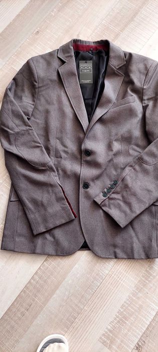 Мъжко стилно сако.Вълна полиестер.Сиво.