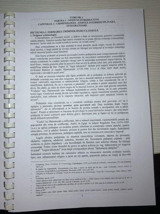 Caiet de curs Criminologie
