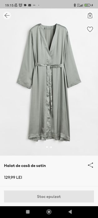 Halat verde satin H&M