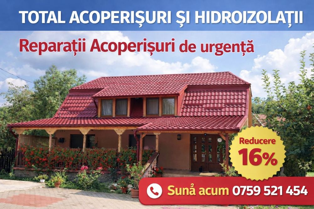 Acoperișuri Dulgherii Hidroizolații Reparații Acoperișuri