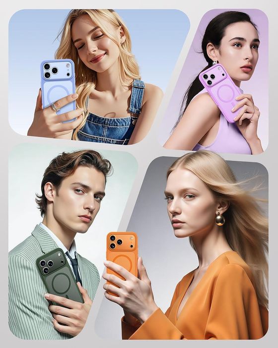 Матов magsafe кейс за apple iphone 17 pro max - оранжев