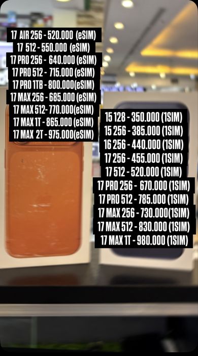 17 PRO 256 sim.