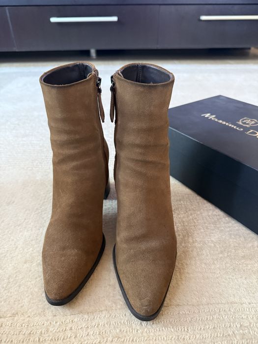 Botine piele intoarsa nej maro
