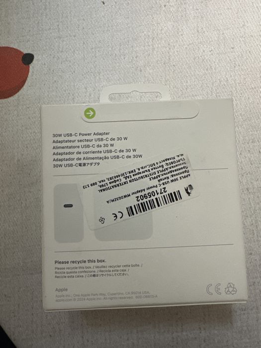 Apple aдаптер 30W