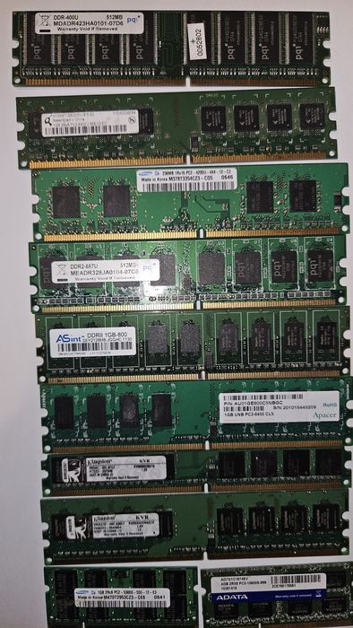 Памет DDR 1, DDR2, DDR3