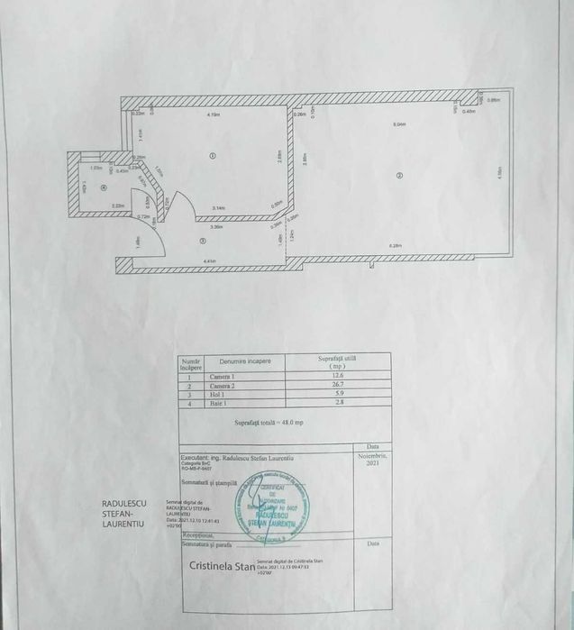 Apartament 2 camere decomandat si mobilat